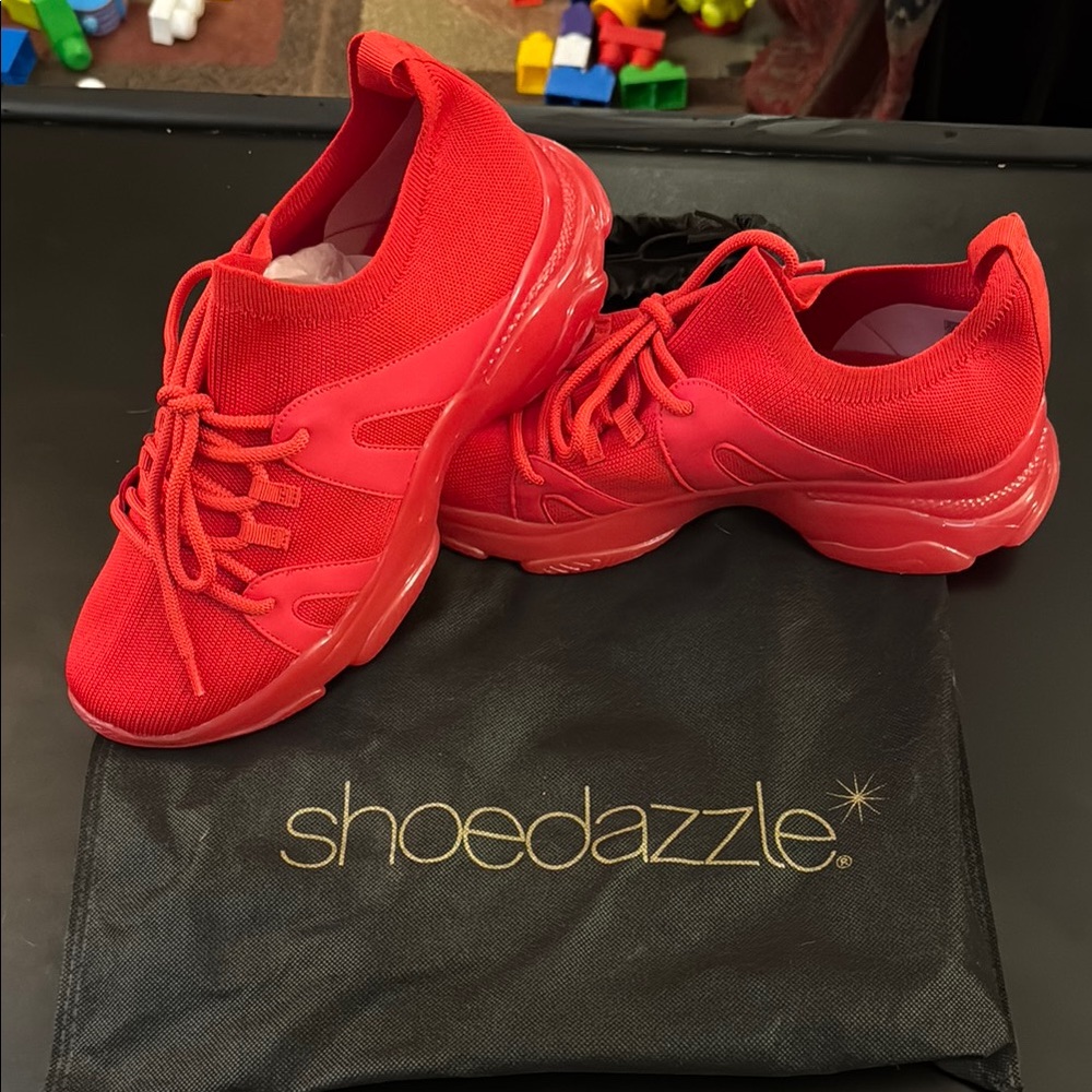 ShoeDazzle Red Sneakers